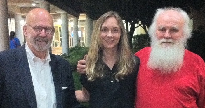 From left: Lew Rockwell, Ellen Finnigan, Rev. Emmanuel Charles McCarthy