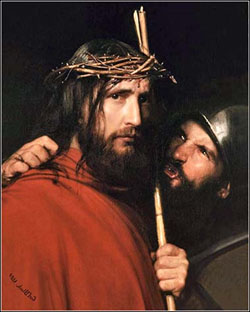 Christ with Mocking Soldier by Carl Bloch